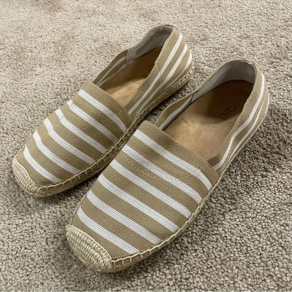 Vionic Coast 356 Valeri Slip On Espadrille Flats Sand Size 8